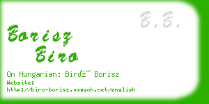 borisz biro business card